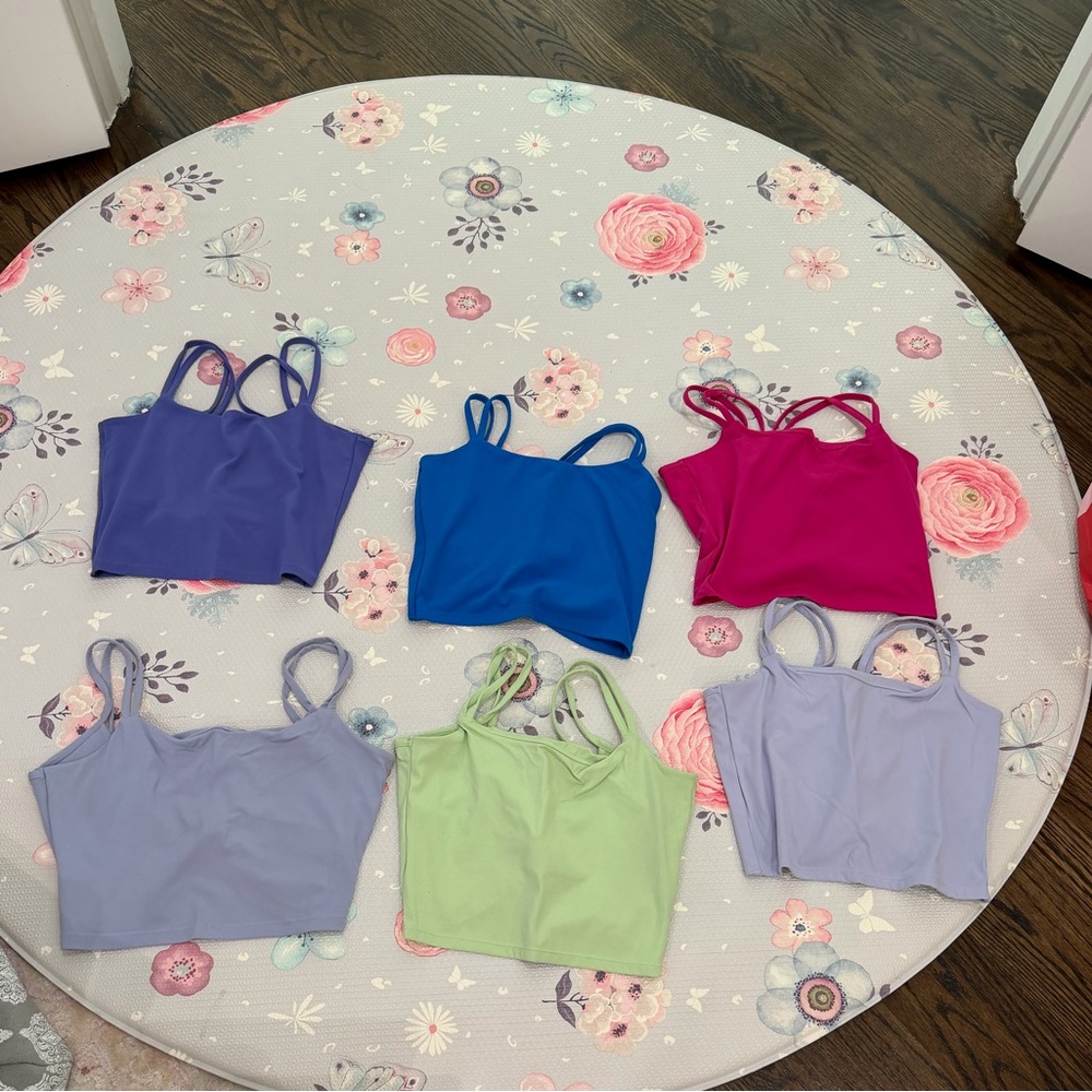 Aoxjox Longline Tank Sports Bras. Bundle of 6. Small